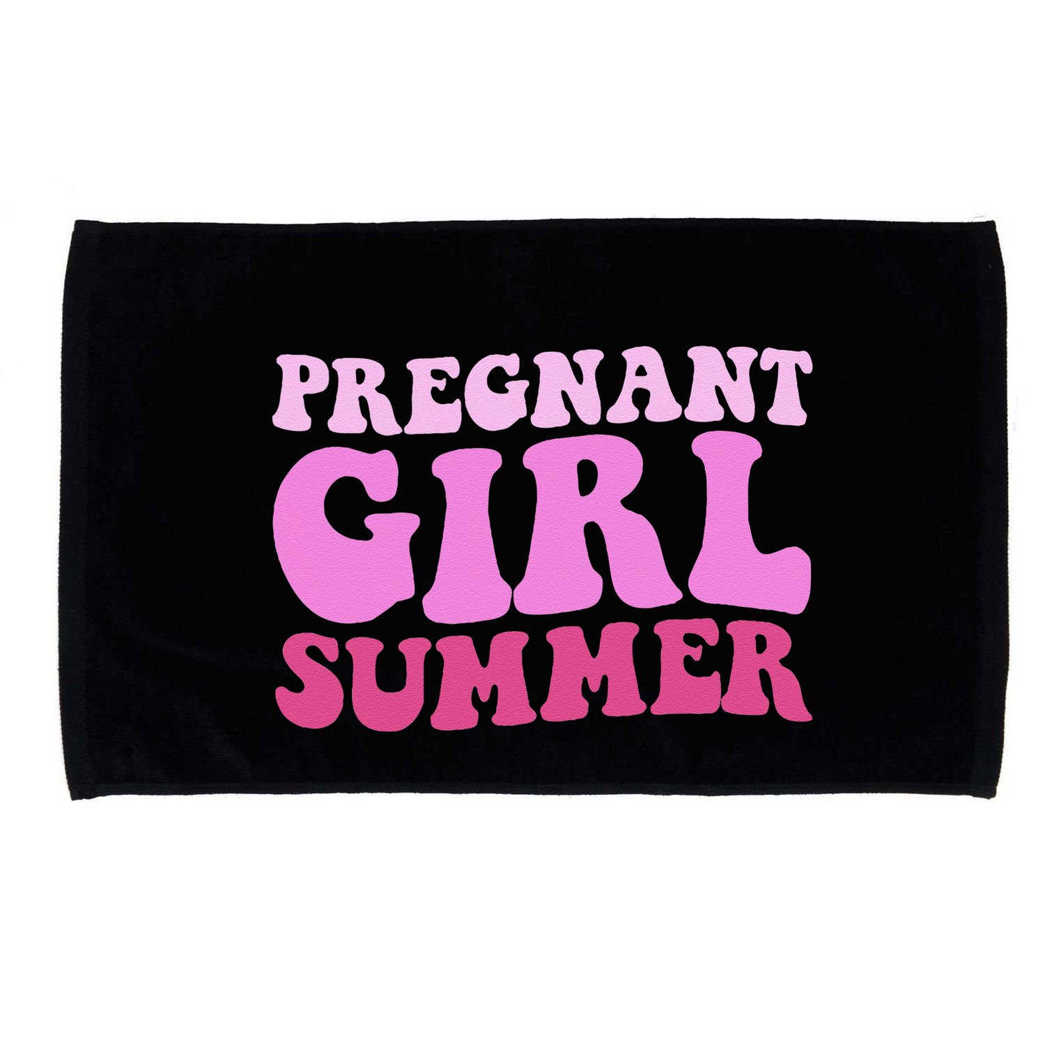 Funny Pregnancy Reveal Pregnant Girl Summer Baby Shower Microfiber Hand Towel