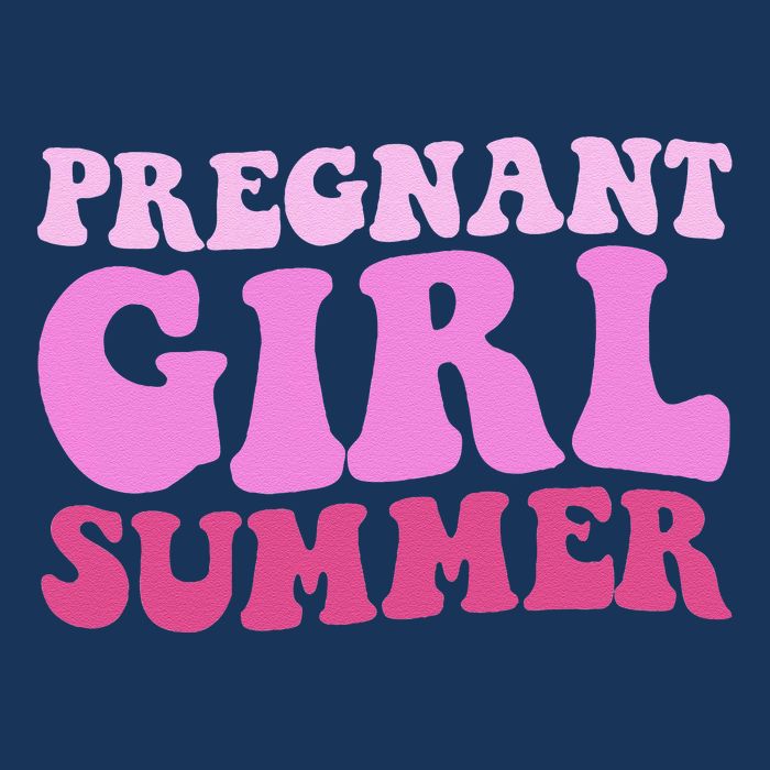Funny Pregnancy Reveal Pregnant Girl Summer Baby Shower Drawstring Bag