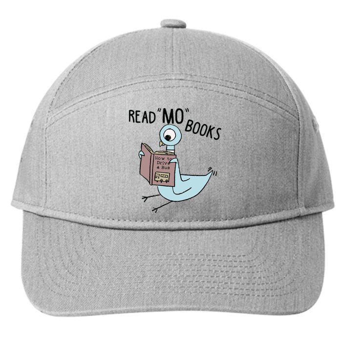 Funny Pigeon Read Mo Books 7-Panel Snapback Hat