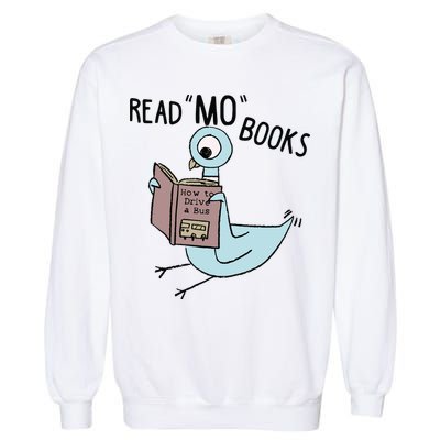 Funny Pigeon Read Mo Books Garment-Dyed Sweatshirt