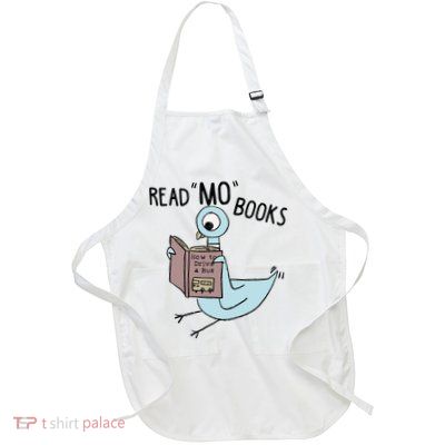 Funny Pigeon Read Mo Books Apron