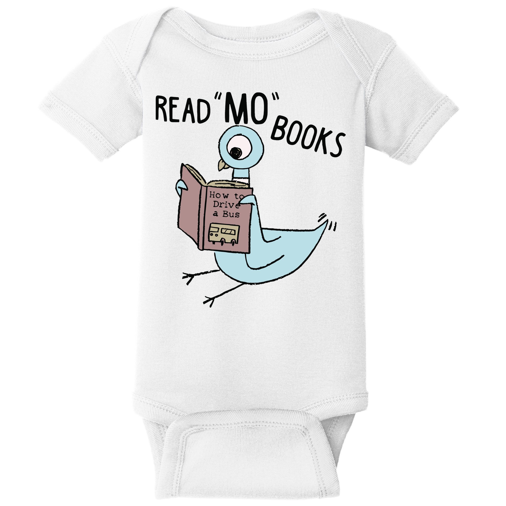 Funny Pigeon Read Mo Books Baby Bodysuit