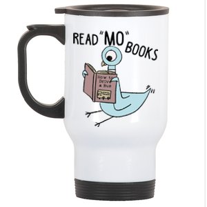 Funny Pigeon Read Mo Books Stainless Steel Travel Mug