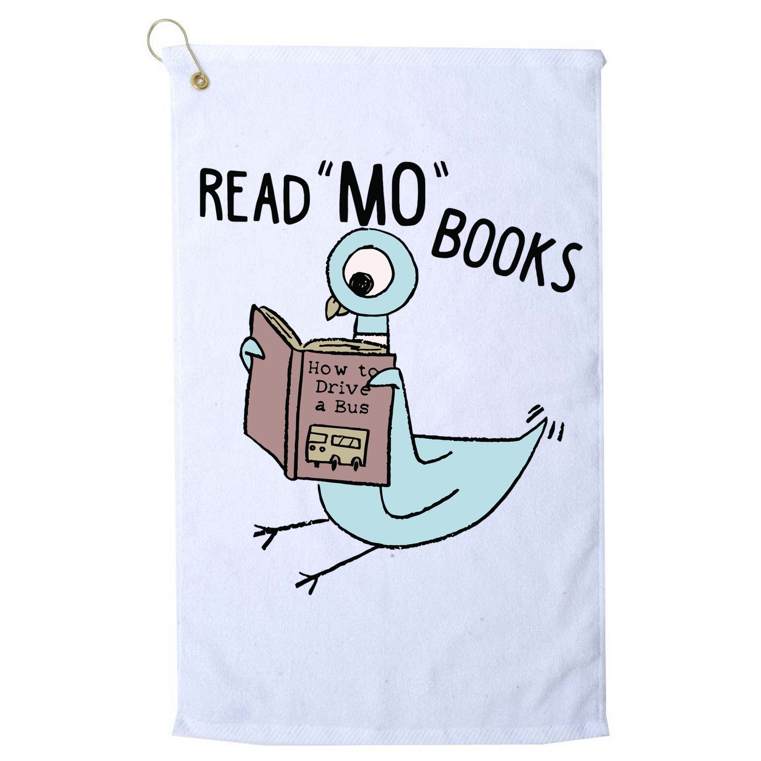 Funny Pigeon Read Mo Books Golf Towel