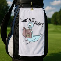 Funny Pigeon Read Mo Books Golf Towel