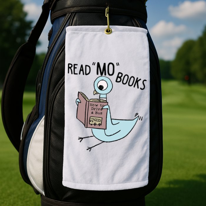 Funny Pigeon Read Mo Books Golf Towel