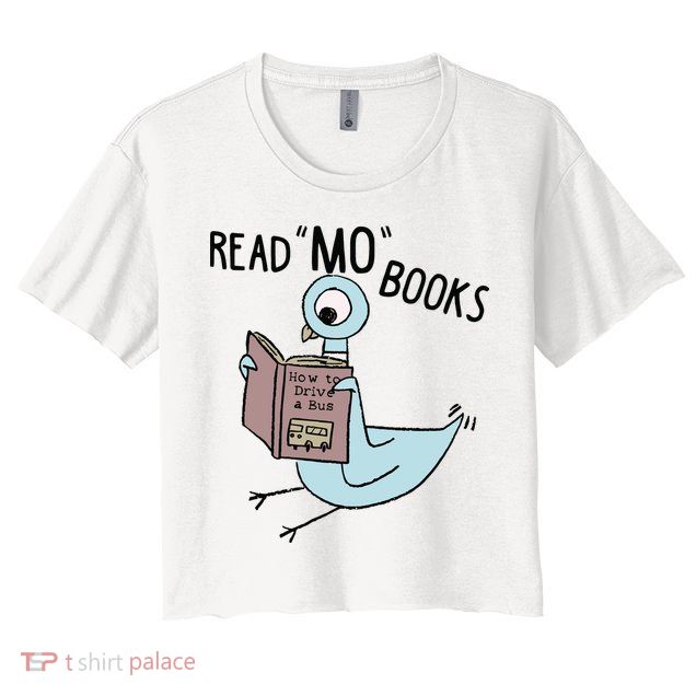 Funny Pigeon Read Mo Books Crop Top