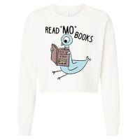 Funny Pigeon Read Mo Books Cropped Pullover Crew