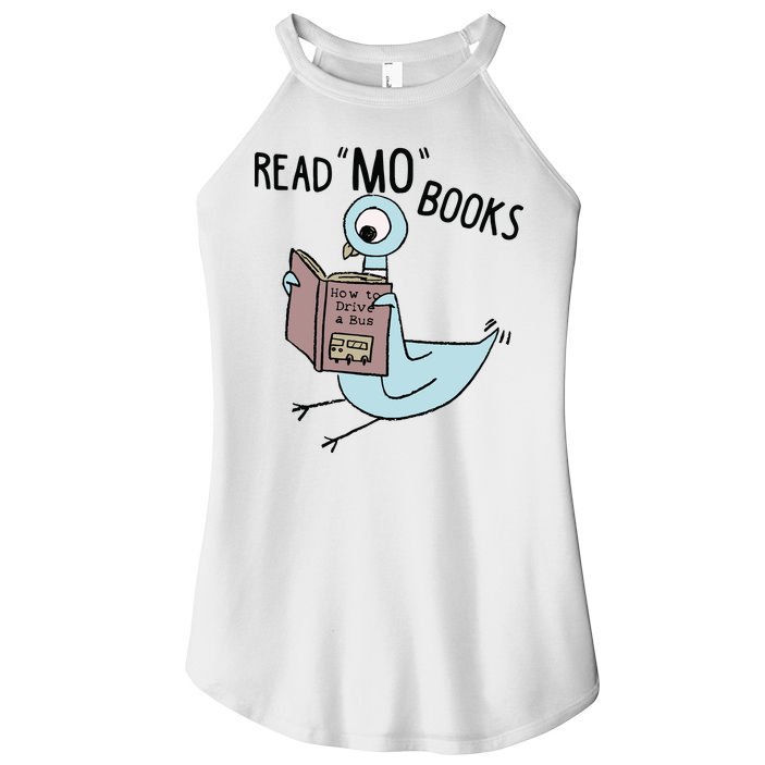 Funny Pigeon Read Mo Books Women's Perfect Tri Rocker Tank