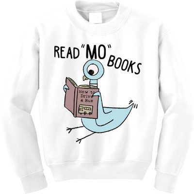 Funny Pigeon Read Mo Books Kids Sweatshirt