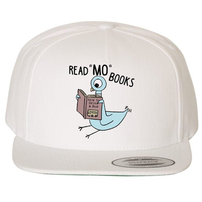 Funny Pigeon Read Mo Books Wool Snapback Cap