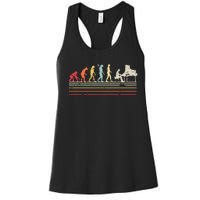 Funny Piano Retro Vintage Evolution Of Man Women's Racerback Tank