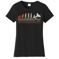 Funny Piano Retro Vintage Evolution Of Man Women's T-Shirt