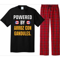 Funny Puerto Rico Flag Powered By Arroz Con Gandules Pajama Set