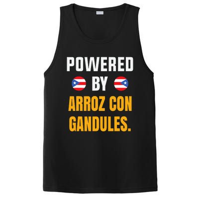 Funny Puerto Rico Flag Powered By Arroz Con Gandules PosiCharge Competitor Tank