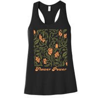 Flower Power Retro 60s & 70s Vibe Women's Racerback Tank