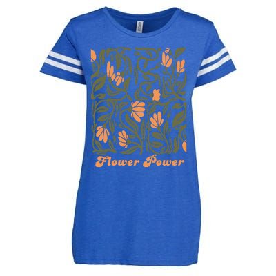 Flower Power Retro 60s & 70s Vibe Enza Ladies Jersey Football T-Shirt