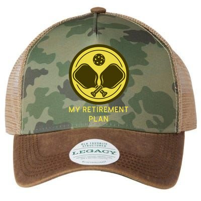 Funny Pickleball Retired Retirement Plan Legacy Tie Dye Trucker Hat