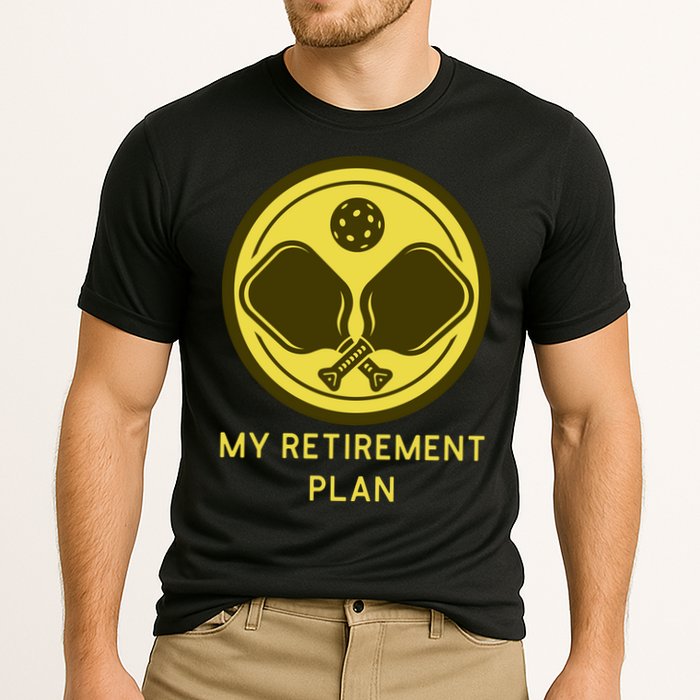 Funny Pickleball Retired Retirement Plan Cooling Performance Crew T-Shirt