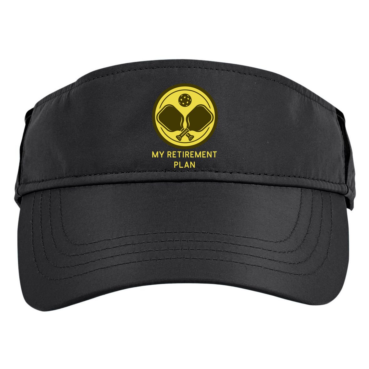 Funny Pickleball Retired Retirement Plan Adult Drive Performance Visor