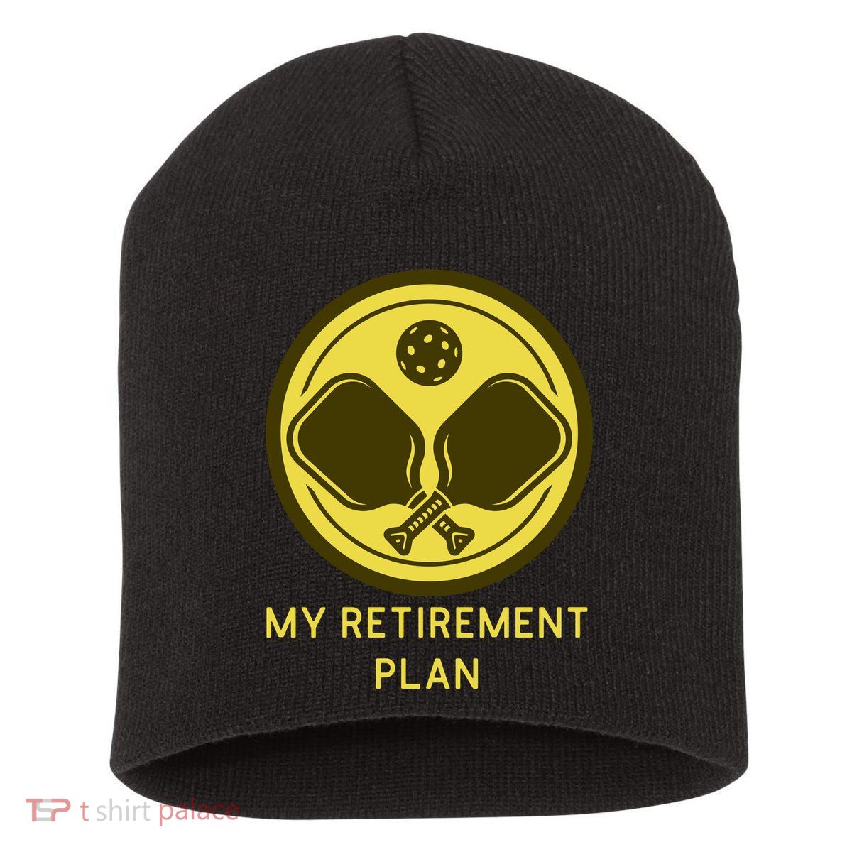 Funny Pickleball Retired Retirement Plan Short Acrylic Beanie