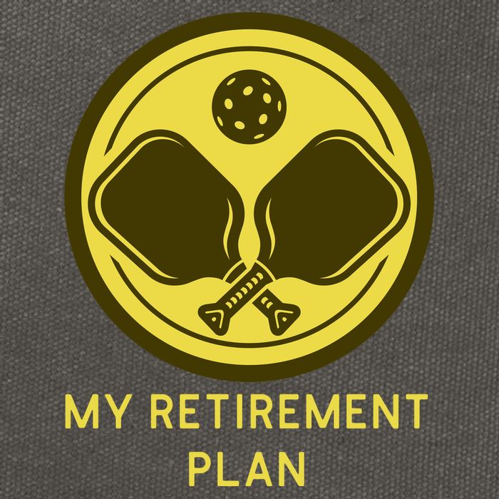 Funny Pickleball Retired Retirement Plan Cotton Canvas Backpack