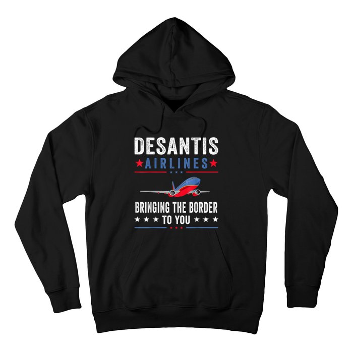 Funny Political Ron DeSantis Vintage DeSantis Airlines Hoodie