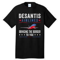 Funny Political Ron DeSantis Vintage DeSantis Airlines Tall T-Shirt