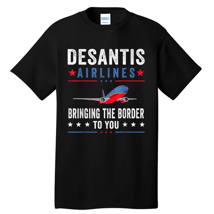 Funny Political Ron DeSantis Vintage DeSantis Airlines Tall T-Shirt