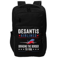 Funny Political Ron DeSantis Vintage DeSantis Airlines Impact Tech Backpack