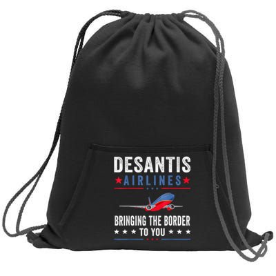 Funny Political Ron DeSantis Vintage DeSantis Airlines Sweatshirt Cinch Pack Bag