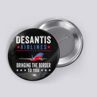 Funny Political Ron DeSantis Vintage DeSantis Airlines Button