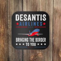 Funny Political Ron DeSantis Vintage DeSantis Airlines Coaster