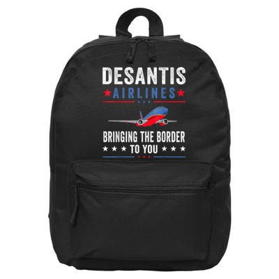 Funny Political Ron DeSantis Vintage DeSantis Airlines 16 in Basic Backpack