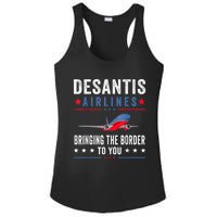 Funny Political Ron DeSantis Vintage DeSantis Airlines Ladies PosiCharge Competitor Racerback Tank