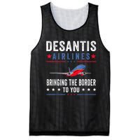 Funny Political Ron DeSantis Vintage DeSantis Airlines Mesh Reversible Basketball Jersey Tank