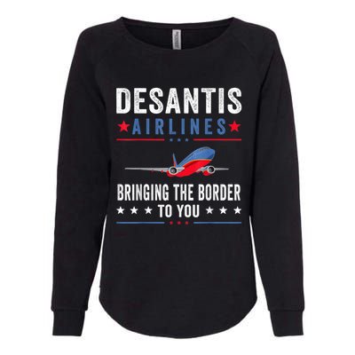 Funny Political Ron DeSantis Vintage DeSantis Airlines Womens California Wash Sweatshirt