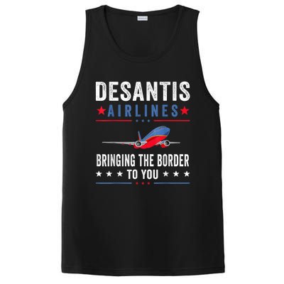 Funny Political Ron DeSantis Vintage DeSantis Airlines PosiCharge Competitor Tank