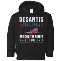 Funny Political Ron DeSantis Vintage DeSantis Airlines Toddler Hoodie