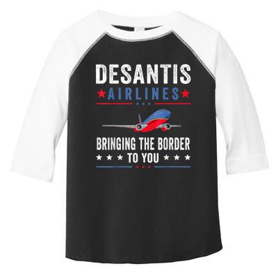 Funny Political Ron DeSantis Vintage DeSantis Airlines Toddler Fine Jersey T-Shirt