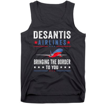 Funny Political Ron DeSantis Vintage DeSantis Airlines Tank Top