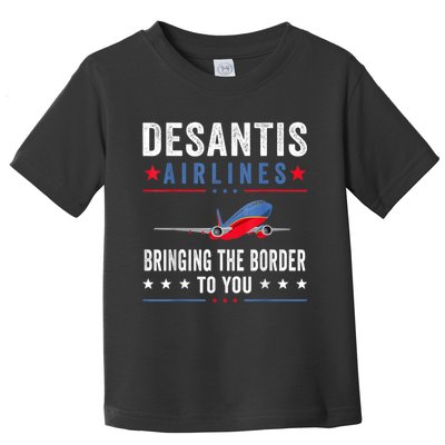 Funny Political Ron DeSantis Vintage DeSantis Airlines Toddler T-Shirt