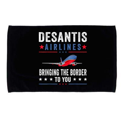 Funny Political Ron DeSantis Vintage DeSantis Airlines Microfiber Hand Towel