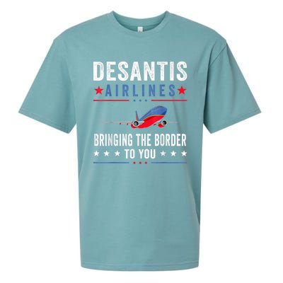 Funny Political Ron DeSantis Vintage DeSantis Airlines Sueded Cloud Jersey T-Shirt