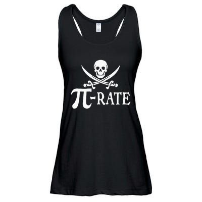 Funny Pi Rate Pirate Pi Day Vintage Math Teacher Retro Ladies Essential Flowy Tank