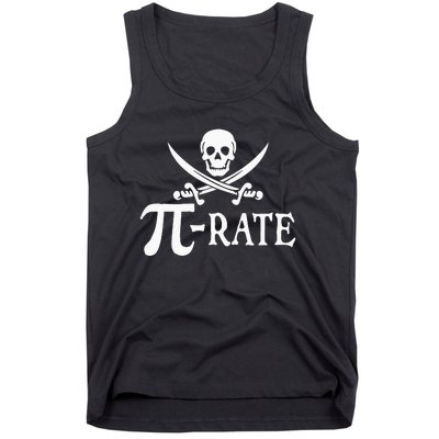 Funny Pi Rate Pirate Pi Day Vintage Math Teacher Retro Tank Top