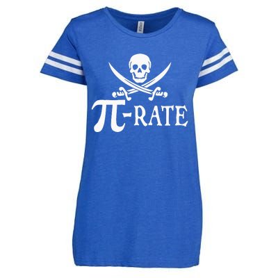 Funny Pi Rate Pirate Pi Day Vintage Math Teacher Retro Enza Ladies Jersey Football T-Shirt