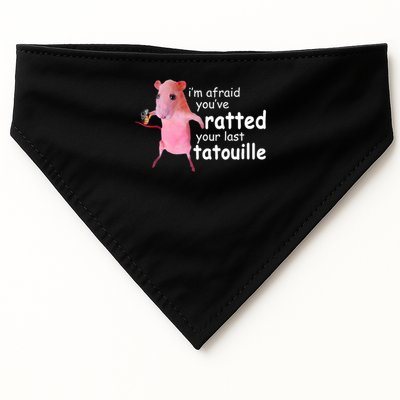 Funny Pink Rat, I'm Afraid You've Ratted Your Last Tatouille USA-Made Doggie Bandana