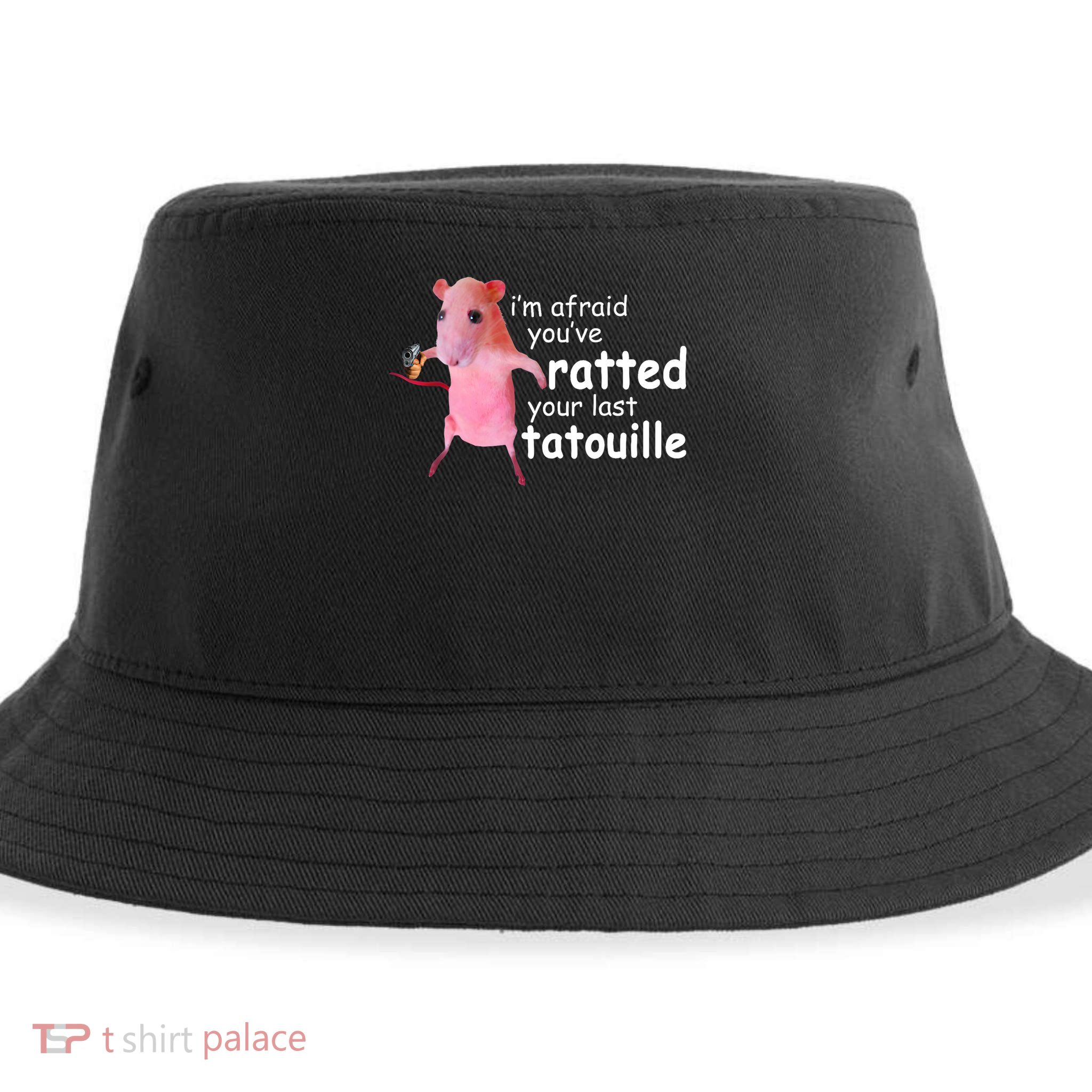 Funny Pink Rat, I'm Afraid You've Ratted Your Last Tatouille Sustainable Bucket Hat