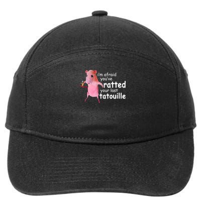 Funny Pink Rat, I'm Afraid You've Ratted Your Last Tatouille 7-Panel Snapback Hat